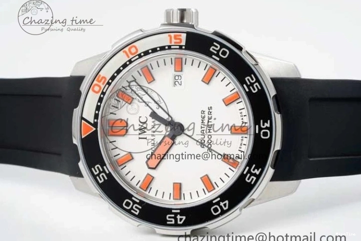 MIROTIME 1225 Aquatimer Automatic SS RSF 1:1 Best Edition White Orange Dial on Black Rubber Strap A Supportive 7069